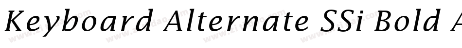 Keyboard Alternate SSi Bold Alternate字体转换